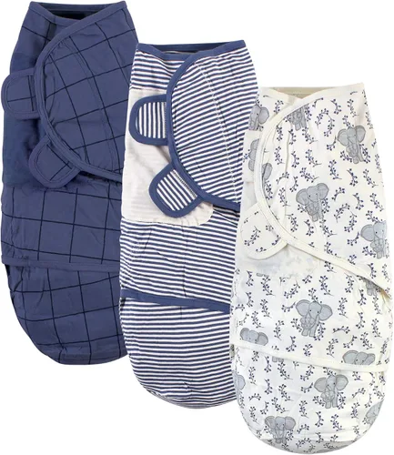 Miniatura 5 de Touched by Nature Envolturas unisex de algodón orgánico para bebé, paquete de 3 corazones, 0-3 meses