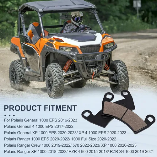 Miniatura 2 de Pastillas de freno delanteras y traseras para Polaris Ranger XP 1000 2018-2023 General 1000 EPS 2016-2020 Ranger Crew XP 1000 2019-2020