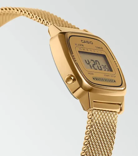 Miniatura 3 de Casio - Reloj digital de cuarzo para mujer con pulsera de acero inoxidable macizo