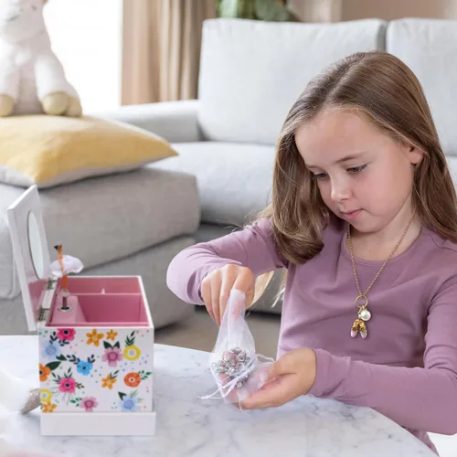 Miniatura 6 de ABI + OLIE Joyero de bailarina para niñas Joyero para niñas Joyero musical para niñas de 4 a 12 años Cajas de música para niñas Perfecto recital