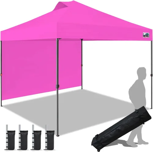 Miniatura 36 de Eurmax Tienda de campaña desplegable de 8 x 8 de Estados Unidos, con bolsa rodante patentada sin puntas, 4 paredes extraíbles con cremallera, toldo