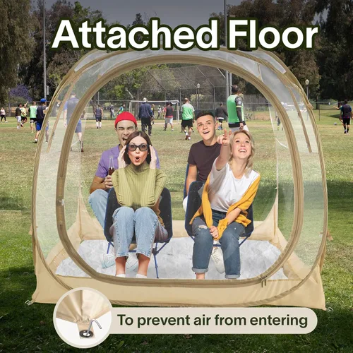 Miniatura 3 de EighteenTek® - Cápsula deportiva con suelo adjunto, visión clara de 360°, protección UV UPF 50+, refugio instantáneo impermeable para todo