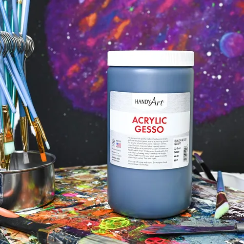 Miniatura 6 de Handy Art Student Acrylic 32 onzas, Black Gesso