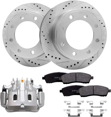 Miniatura 20 de Detroit Axle - 4 rotores de freno para Chevrolet Cruze 2014 2015 [modelos de motores de gas] Rotores de freno de disco perforados y ranurados
