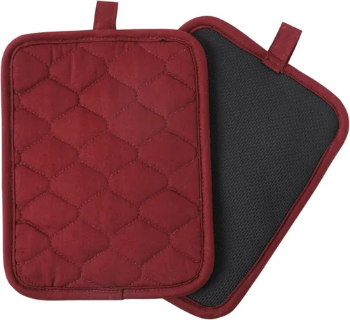 Miniatura 8 de Glynniss Soporte antideslizante para ollas de cocina, juego de almohadillas calientes de algodón para horno con neopreno resistente al calor 450F