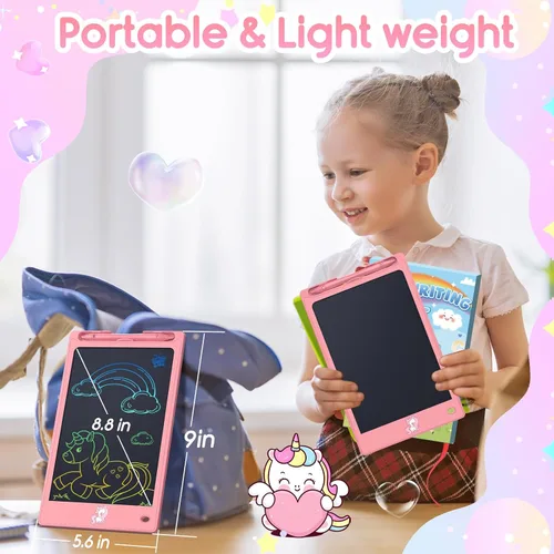 Miniatura 3 de FLUESTON Juguetes Tableta de Escritura LCD para Niños Pequeños, Juguetes para Niños y Niñas de 3, 4, 5, 6, 7, 8 años, 8.8 pulgadas, 1 unidad en 1