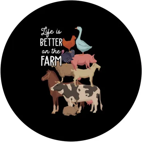 Miniatura 3 de Life is better on the Farm Cute Animals Country Farmer PopSockets Swappable PopGrip