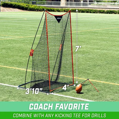 Miniatura 4 de GoSports Red de pateo de fútbol americano de 7 x 4 pies - Práctica lateral para despeje o patadas de colocación, diseño ultraportátil con saco