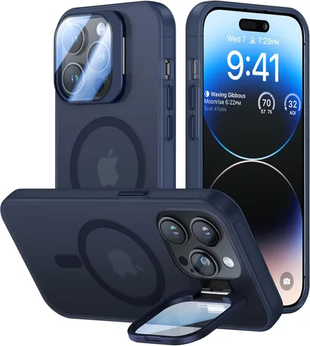 Miniatura 55 de VOFATA - Funda magnética para iPhone 17 Pro Max, cubierta para cámara con soporte, protección completa para la cámara, compatible con MagSafe