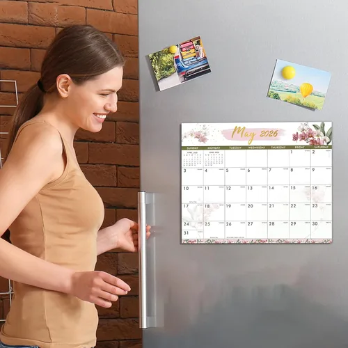 Miniatura 2 de Calendario 2026 – Calendario magnético 2026 para refrigerador, calendarios magnéticos 2026, enero de 2026 a diciembre de 2026, 8 x 10 pulgadas