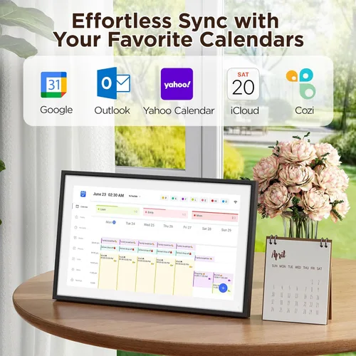 Miniatura 2 de LOOFII Calendario Digital Inteligente de 10.1 Pulgadas – Planificador Familiar y Calendario con Pantalla Táctil HD, Tabla de Tareas y Planificador