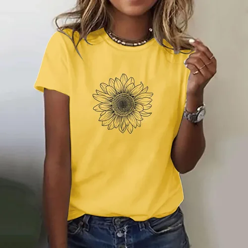 Miniatura 108 de Camiseta con estampado de animales para mujer, camiseta de libélula divertida, linda camiseta de manga corta, blusa de primavera 2023, camisas