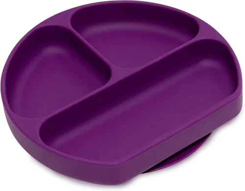 Miniatura 48 de Bumkins Plato de succión para niños pequeños y bebés, cubierta de plato con agarre dividido para bebés y niños, destete guiado por el bebé