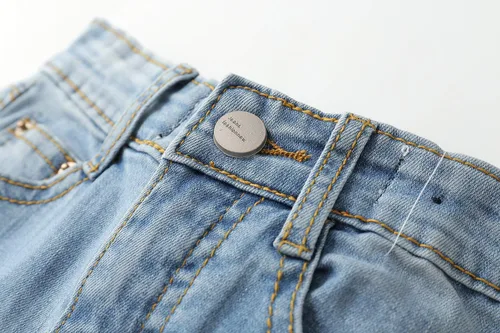 Miniatura 5 de KIDSCOOL SPACE Pantalones de mezclilla rasgados con banda elástica en el interior con anillos en D
