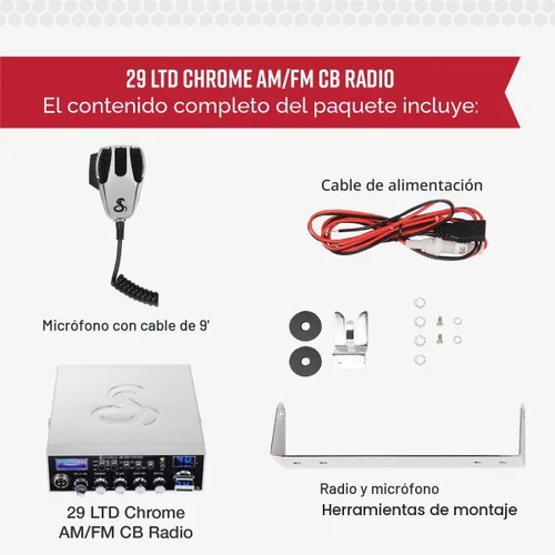 Miniatura 6 de Cobra 25 LTD Radio CB Profesional AM/FM – Compacta, Fácil de Operar, con Acceso de Modo Dual, Salida de 4 Vatios, 40 Canales Completos, Control