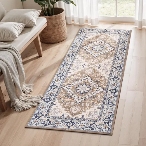 Miniatura 15 de Lofus 8x10 Alfombras de área para sala de estar, alfombra de área lavable, alfombras para dormitorio, cocina, alfombra vintage boho, alfombra suave