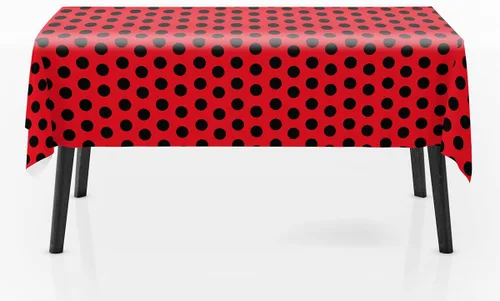 Miniatura 7 de Juego de vajilla de fiesta de mariquita, 20 platos y 20 servilletas y mantel de 87 x 52 pulgadas, suministros de decoración de fiesta temática