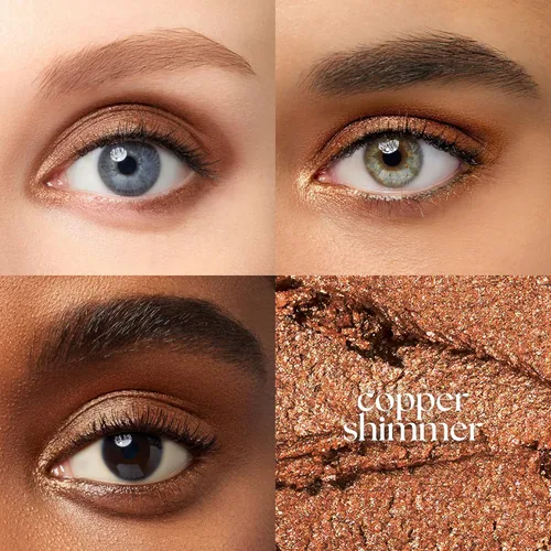 Miniatura 2 de Julep Sombra de ojos 101 de crema a polvo, impermeable, barra con sombra brillante en tono cobre, de larga duración, a prueba de arrugas, sombra