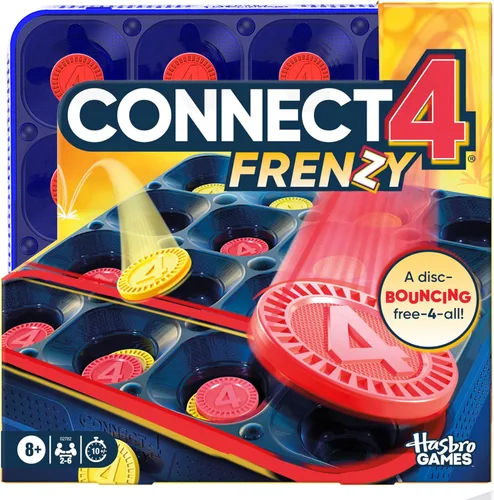 Connect 4 Frenzy Game | Discos de rebote 4 The Win | Juegos de fiesta familiar para niños, adolescentes y adultos | A partir de 8 años | 2 a 6