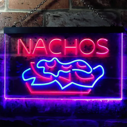 Miniatura 2 de ADVPRO Nachos Café - Letrero de neón LED de doble color, azul y rojo, 16 x 12 pulgadas, st6s43-i0314-Br