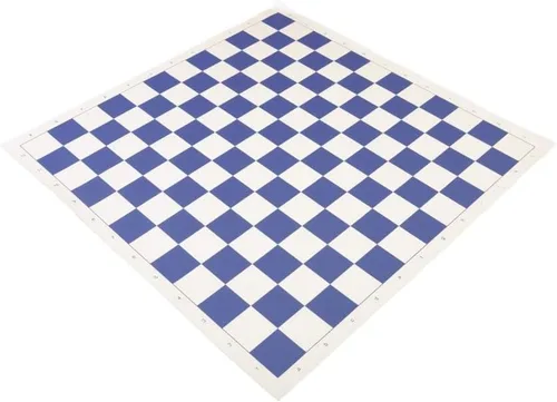 The House of Staunton Tablero de ajedrez de torneo de reglamento de vinilo - 12 x 12 cuadrados - cuadrados de 2.25" marino