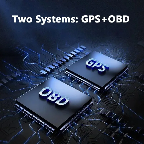 Miniatura 6 de Riloer Coche HUD Head Up Display P6, OBD2+GPS Universal Multifunción Velocímetro