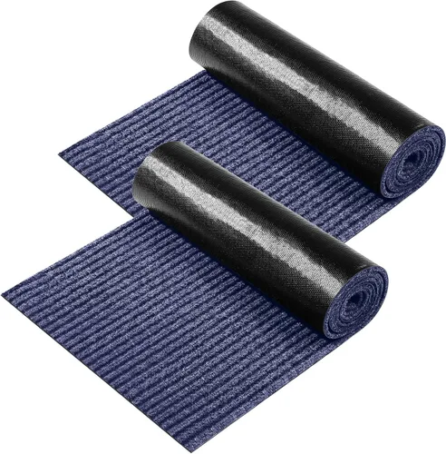 Miniatura 9 de Nuanchu 2 rollos grandes de alfombra exterior semiacabada de 16 x 79 pulgadas, tapete para puerta angosta, alfombras antideslizantes para botas