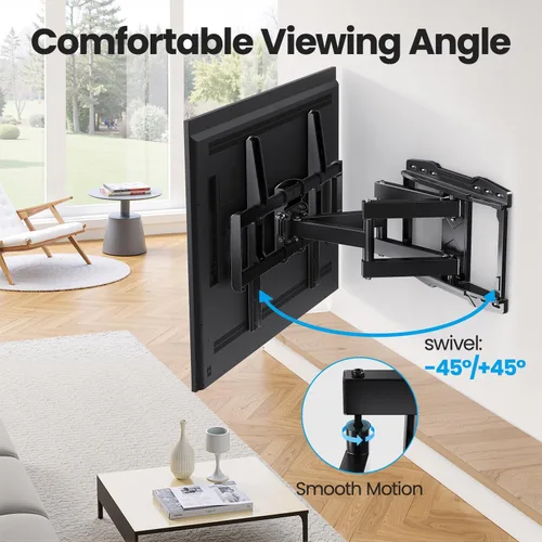 Miniatura 3 de Soporte de pared para TV de movimiento completo para soportes de TV de 37 a 86 pulgadas de hasta 132 libras y soporte de pared para TV