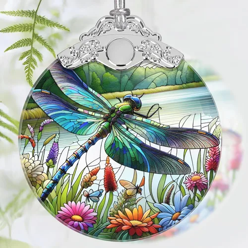 Miniatura 11 de Adorno de Navidad, Adornos 2025 para Árbol de Navidad, Adorno Colgante de Vidrio Emplomado, Adornos Navideños, Idea de Regalo Única - Un Par de Búhos