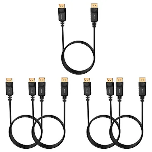 Miniatura 10 de Moread Cable DisplayPort a DisplayPort 4K, 3 pies, puerto de pantalla de alta velocidad chapado en oro, cable DP 1.2 (4K @60Hz, 2K @144Hz)