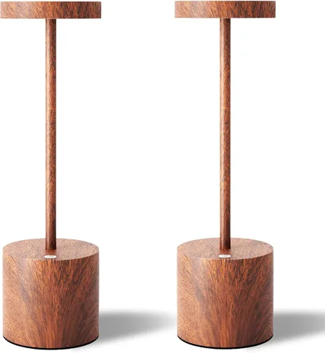 Miniatura 11 de TBBGA Lámpara de mesa LED inalámbrica, lámpara recargable con atenuación continua de 3 colores, lámpara de batería, luz nocturna portátil de metal