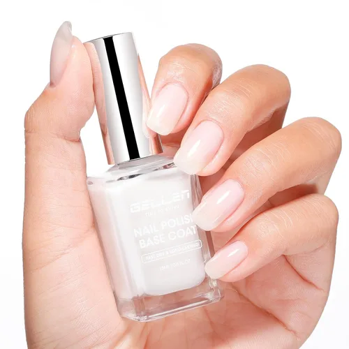 Miniatura 12 de GELLEN Esmalte de uñas transparente para capa final, esmalte de uñas brillante y regular, fórmula de calcio fortalece las uñas, secado rápido al