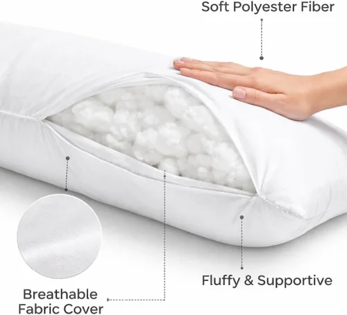 Miniatura 2 de Cojín rectangular de 14 x 36 pulgadas, relleno de poliéster de apoyo para lumbar, banco y fundas decorativas