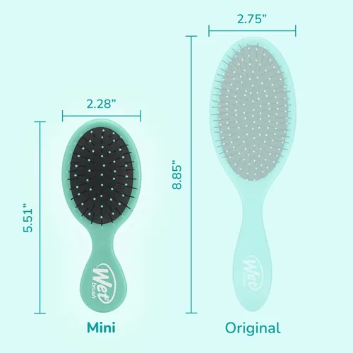 Miniatura 4 de Wet Brush - Cepillo desenredante Squirt, exclusivo de Amazon color aguamarina, mini desenredante, cerdas IntelliFlex ultrasuaves sin enredos