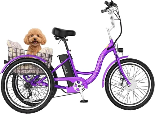 Miniatura 15 de MOONCOOL Triciclo Eléctrico para Adultos 350W/500W 36V/48V Batería Extraíble 20/24/26 Pulgadas 7 Velocidades 3 Ruedas Bicicletas Eléctricas