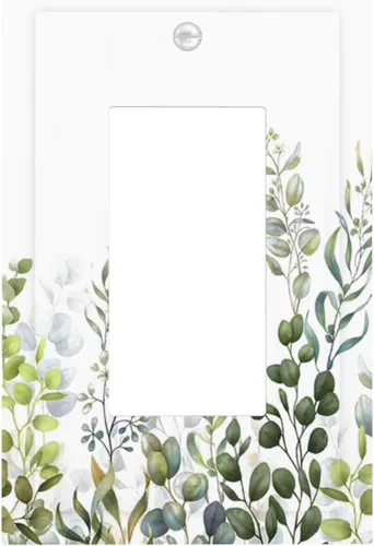 Miniatura 79 de Hojas de eucalipto, vegetación, flores de vid, sencillez, cubiertas decorativas de salida de 1 pandilla, placa de pared para interruptor de luz