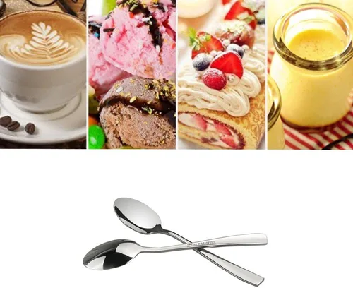 Miniatura 5 de Cuchara de café, 16 cucharas de café de acero inoxidable Demitasse
