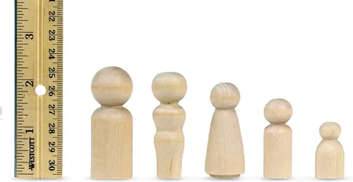 Miniatura 4 de Hygloss Productos Muñecas de madera con clavijas – Artesanía pintable Birchwood Doll People – Familia surtida, 10 piezas (8560)