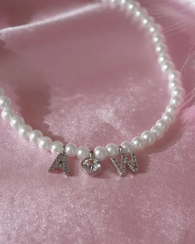 Miniatura 3 de A&W collar de cuentas, collar LDR, collar AW, lana del rey Merch AW gargantilla regalo para fans Dorado