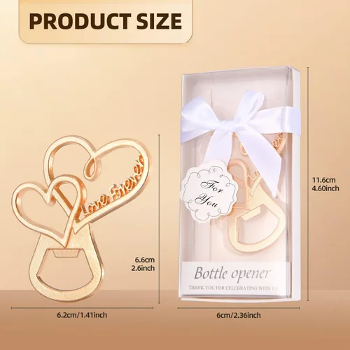 Miniatura 2 de Paquete de 50 abrebotellas Love Forever para regalos de boda para invitados, regalos de fiesta de despedida de soltera, recuerdos o decoraciones