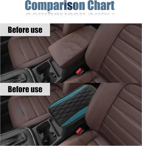 Miniatura 5 de Funda universal de cuero impermeable para consola central de automóvil, protector de caja de asiento para reposabrazos, accesorios de decoración