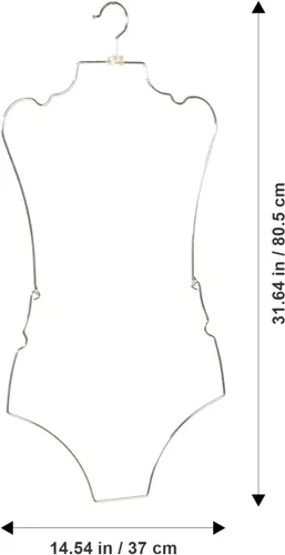 Miniatura 7 de Kichvoe Colgador de bikini con forma de cuerpo de alambre de metal para lencería de traje de baño, colgador de traje de baño, colgador de bikini