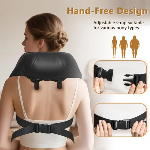 Miniatura 5 de Joyset Masajeador de Cuello y Hombros con Calor, Masajeador Shiatsu Inalámbrico para Cuello y Espalda, Alivio del Dolor de Tejido Profundo, Masaje