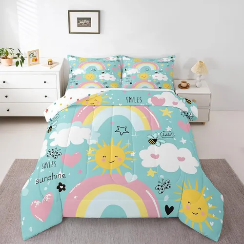 Miniatura 28 de Erosebridal Juego de edredón de robot tamaño Queen, juego de ropa de cama de decoración de robot espacial para dormitorio de niños y niños, juego