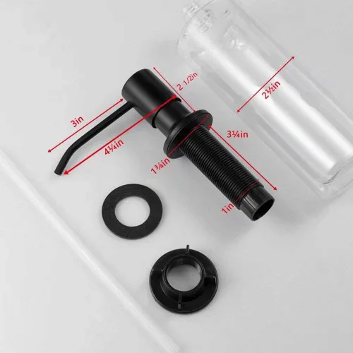 Miniatura 7 de Dispensador de jabón para fregadero de cocina, dispensador de jabón de fregadero integrado dispensador de loción con botella de 17 onzas