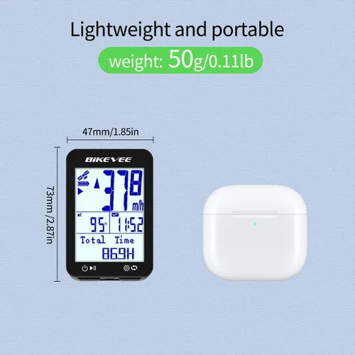Miniatura 5 de GPS Ordenador de Bicicleta Inalámbrico con Inicio/Parada Automática y Retroiluminación Automática, Bicicleta Odómetro IPX7 Resistente al Agua MPH
