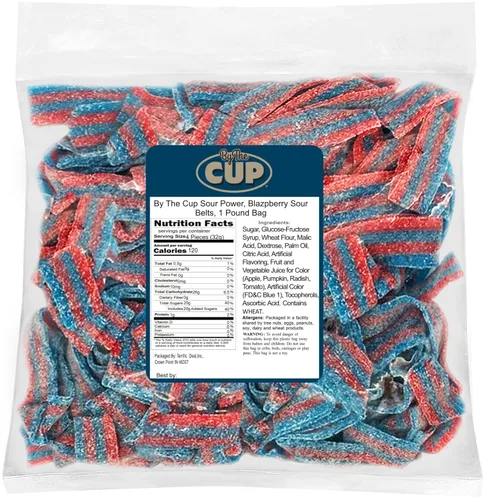 Miniatura 9 de By The Cup Berry Blue Sour Belts, bolsa a granel de 1 lb