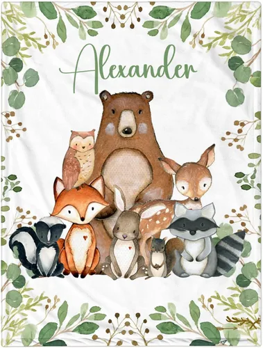 Miniatura 30 de Manta de Bebé Personalizada para Niñas, Manta de Bebé Personalizada con Nombre Súper Suave Mantas con Nombre Personalizado para Niños, Mantas
