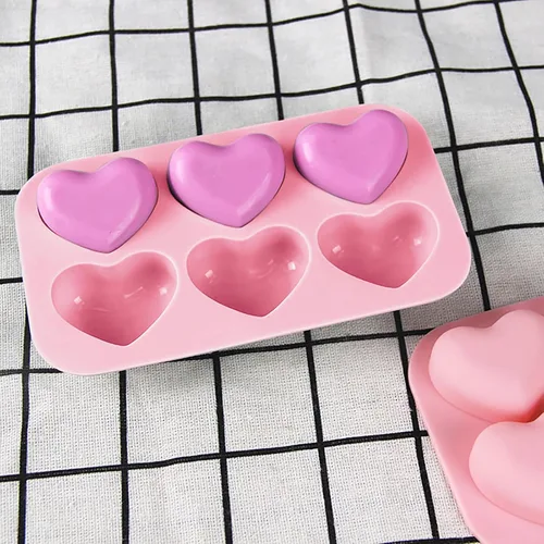 Miniatura 5 de Moldes de silicona en forma de corazón 3 piezas, moldes de chocolate en forma de corazón para San Valentín, caramelos, cubitos de hielo, resina