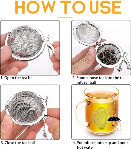Miniatura 4 de Infusor de té con dije de gato, bola de té de hojas sueltas TeaSanavie y colador, té de malla fina de acero inoxidable 304 de alta calidad, regalo